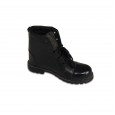Ankle Length Black Boot With Toe Art #Dmshalf