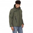 Olive Green 12 Chain 10 Pockets Fleece Lining Water Proof / Wind Proof Jacket