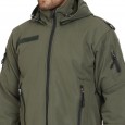Olive Green 12 Chain 10 Pockets Fleece Lining Water Proof / Wind Proof Jacket