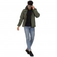 Olive Green 12 Chain 10 Pockets Fleece Lining Water Proof / Wind Proof Jacket