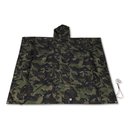 Camouflage / Olive Green Reversible Poncho