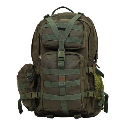 Militia 45L Military Green Backpack with Waist Pouch