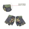 Camouflage Print Half Finger Hand Gloves