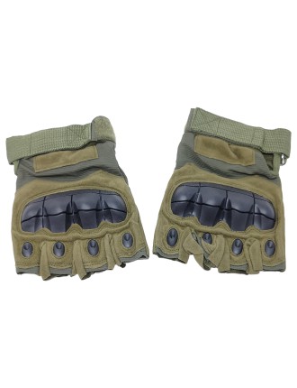 Olive Green Half Finger Tactical Gloves
