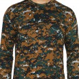 Militia Solid Men Round Neck Drifit Cobra Pattern full sleeves Multicolor T Shirt