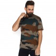 Militia Solid Men Round Neck Indian Army Drifit half sleeves Multicolor T Shirt