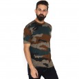 Militia Solid Men Round Neck Indian Army Drifit half sleeves Multicolor T Shirt