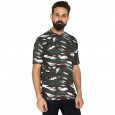 Militia Military Camouflage Men Round Neck CRPF half sleeves Multicolor T Shirt