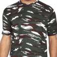 Militia Military Camouflage Men Round Neck CRPF half sleeves Multicolor T Shirt