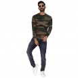 Militia Military Camouflage Men Round Neck Indian Army Printed full sleeves Muliticolor T Shirt