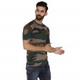 Militia Printed Military Camouflage Men Round Neck Indian Army half sleeves Muliticolor T Shirt