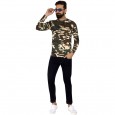 Militia Printed Military Camouflage Men Round Neck SSB Pure Cotton full sleves Muliticolor T Shirt