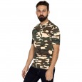 Militia Military Camouflage Men Round Neck SSB Pure Cotton  Multicolor T Shirt