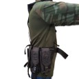 Black Outdoor Tactical Chest / Shoulder Harness Rig Adjustable Padded Modular Military Vest Magazine Pouch Magazine Holder Ammunition Pouch