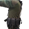 Black Outdoor Tactical Chest / Shoulder Harness Rig Adjustable Padded Modular Military Vest Magazine Pouch Magazine Holder Ammunition Pouch