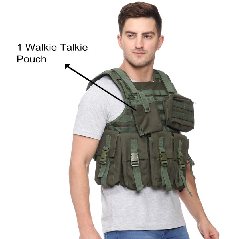 Tactical Vest Molle Bullet Proof Plate Carrier Vest With Ammunition pouches / Harness