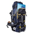 Adventure Trekking Bag Rucksack 80 litres for hiking travelling camping with rain cover(blue-black)