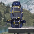 Adventure Trekking Bag Rucksack 80 litres for hiking travelling camping with rain cover(blue-black)